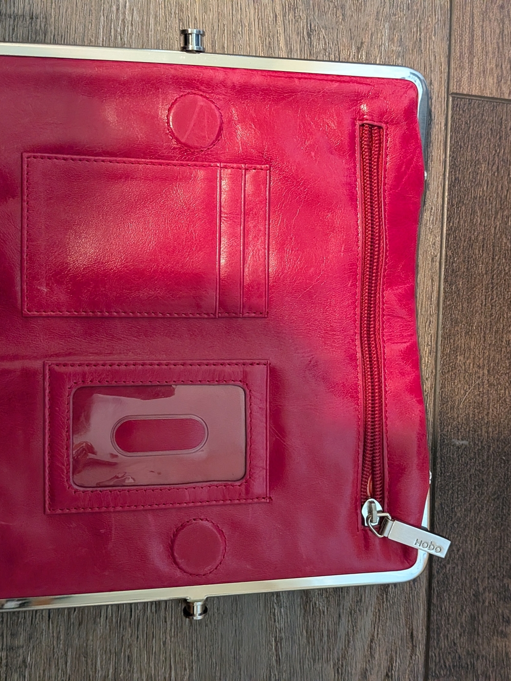 HOBO Hot Pink Kiss-Lock Clutch - Picture 4 of 13